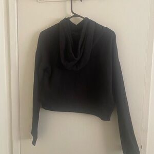 Crop top hoodie, size Medium, black